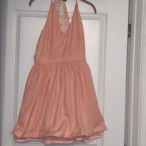 Peach cocktail dress